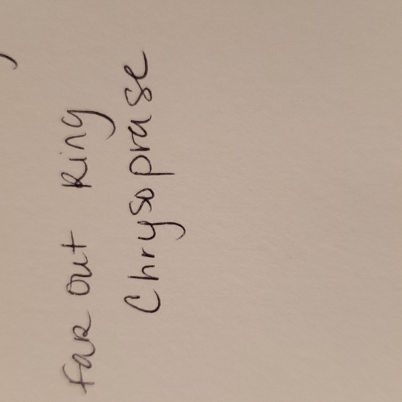 NWT! Gold plated stacking far out chrysoprase ring - Picture 7 of 12